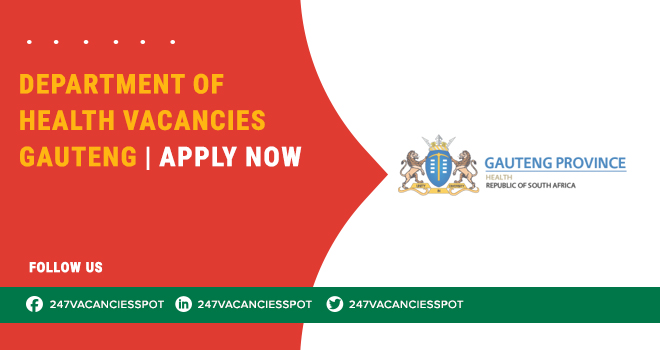 Gauteng Department of Health Vacancies: Apply Online