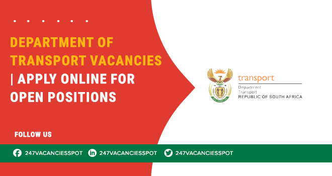 Department of Transport Vacancies for Planners and Specialists